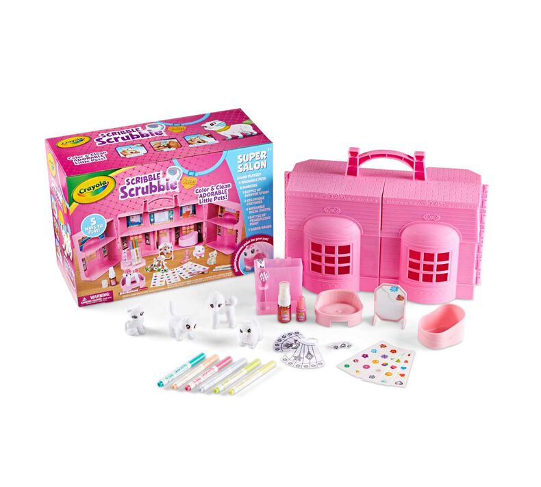 Crayola Scribble Scrubbie Pets You Choose Character Pink Bag W/ Markers NEW  - Helia Beer Co