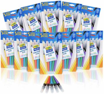 Paint Brush Pens Bulk Case, 12 Individual Boxes, 5 Count Each