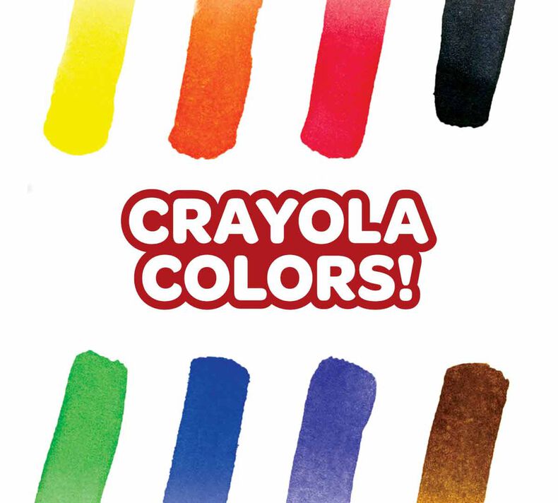 CRAYOLA WASHABLE WATERCOLORS PAINT SETS (6) TRAYS OF (8) COLORS ITEM #  53-0525
