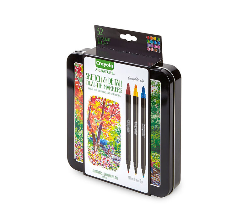 Crayola Brush & Detail Dual Tip Markers