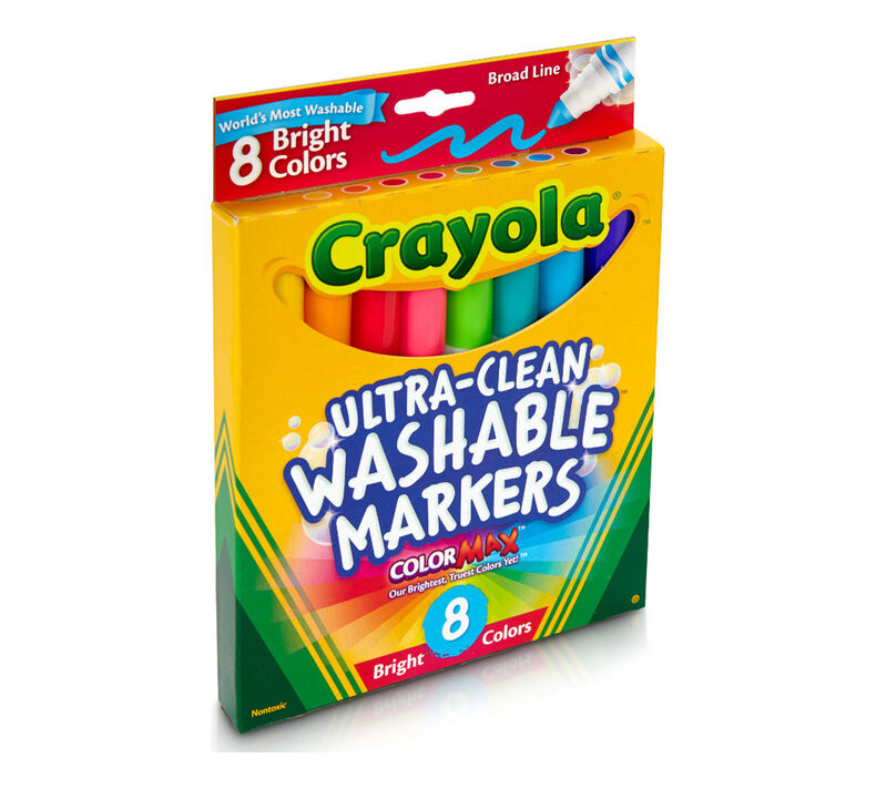 Ultra Clean Markers, Broad Line, Bright, 8 Count