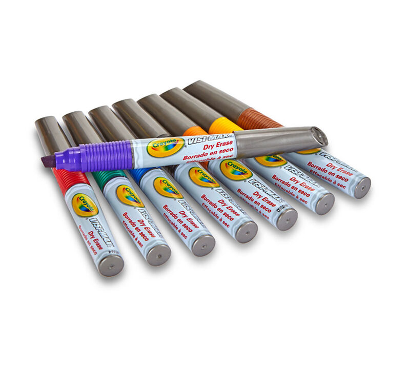 Visi-Max Dry-Erase Markers, Broad Line, 8 Count