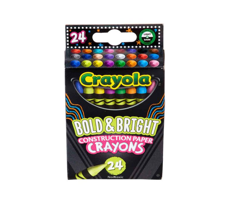 Bold & Bright Construction Paper Crayons, 24 Count