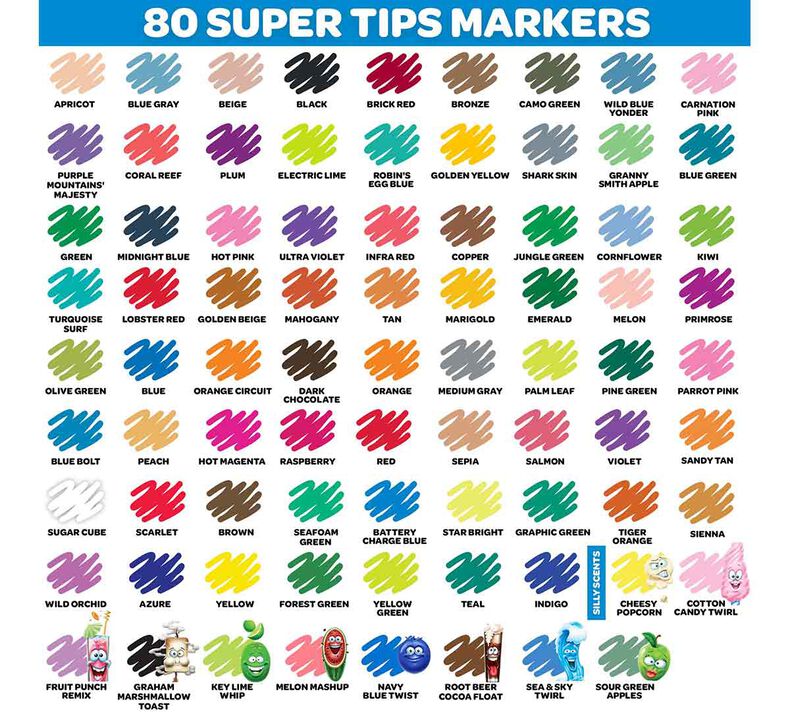 Crayola 80 Count SuperTips Washable Markers