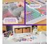 Wixels Unicorn Activity Kit, Pixel Art Coloring Set. Keep color guides dry. If you need to wipe clean, do so with a damp cloth. Do not submerge in water. Raised corners to keep color guide secure. Wixel contents on table.