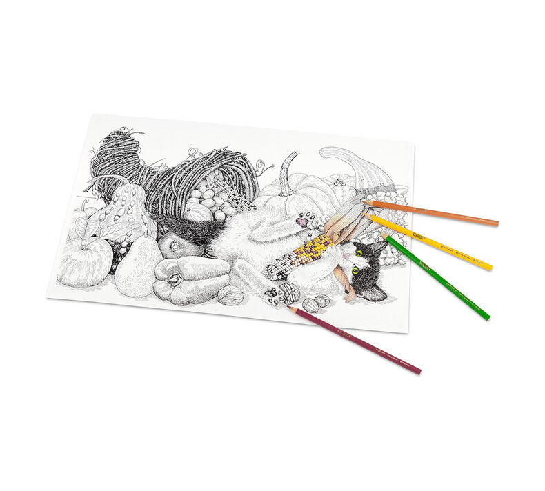 Color Escapes Adult Coloring Kit, Paw Prints
