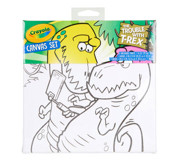 The Trouble with T-Rex Canvas Set Front View