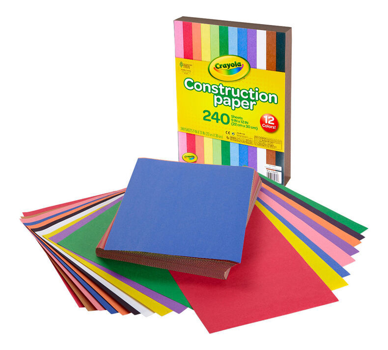 Construction Paper, 240 Count School Supplies, Crayola.com