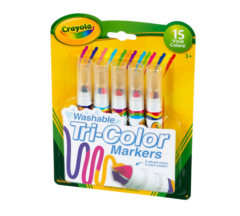 Washable Tri-Color Markers