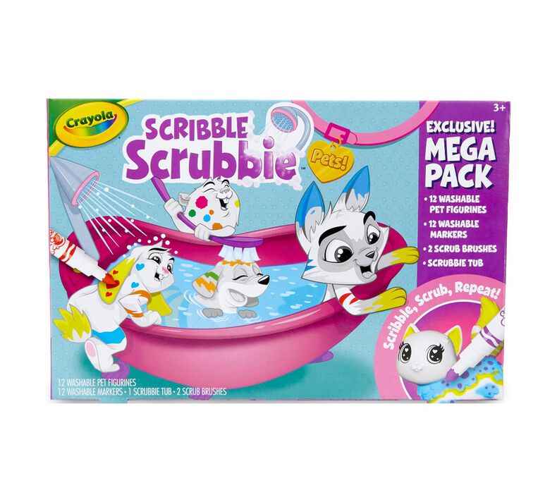 Crayola Scribble Scrubbie Pets Mega Set 2.0, Color & Wash Toy, Gift for Kids, Beginner Unisex Child, Size: Regular