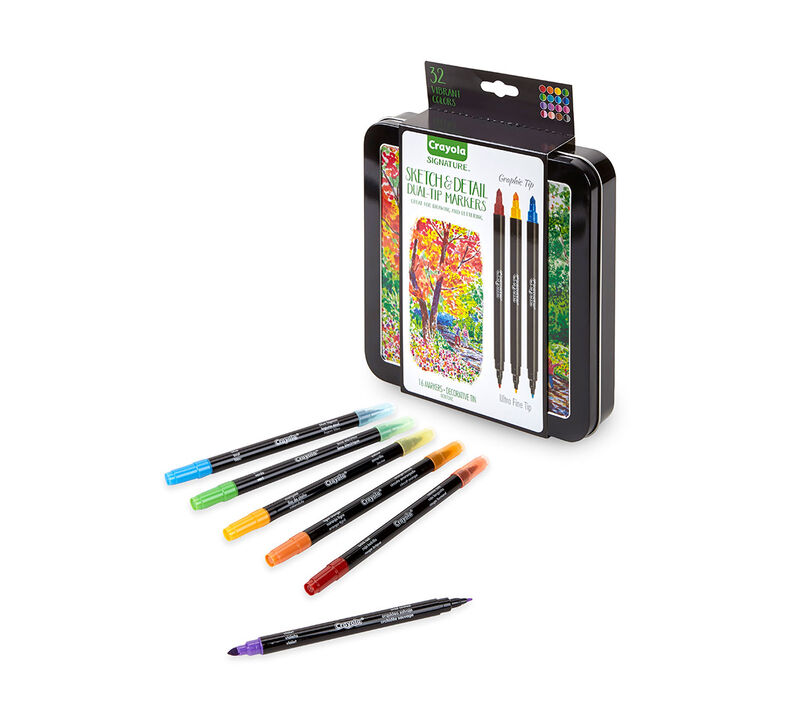 Signature Sketch & Detail Dual Ended Markers, 16 Count