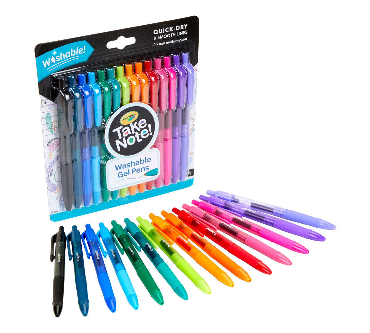 Take Note Washable Color Gel Pens, 14 Count Crayola