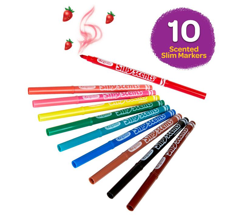 Silly Scents Fine Line Markers, Sweet Scents, 10 Count