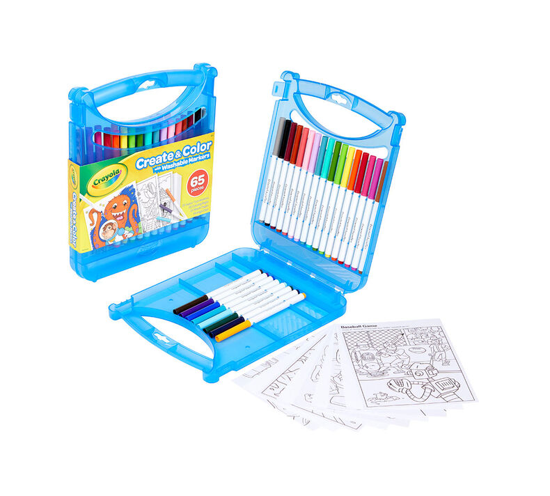  Crayola Super Tips Washable Marker Set, 65Piece, Gift for Kids  : Toys & Games