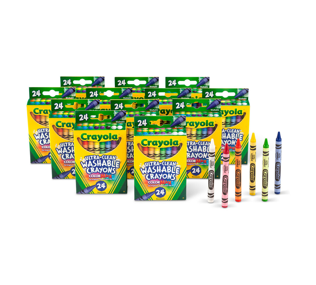 Bulk Crayons Pack, 12 boxes of 24 count Crayola