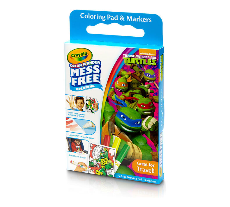 Color Wonder Mess Free Coloring Pad & Markers, Teenage Mutant Ninja Turtles
