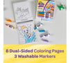 Under the Sea Color and Erase Reusable Activity Pay with Markers. 8 dual-sided coloring pages and 3 washable markers.