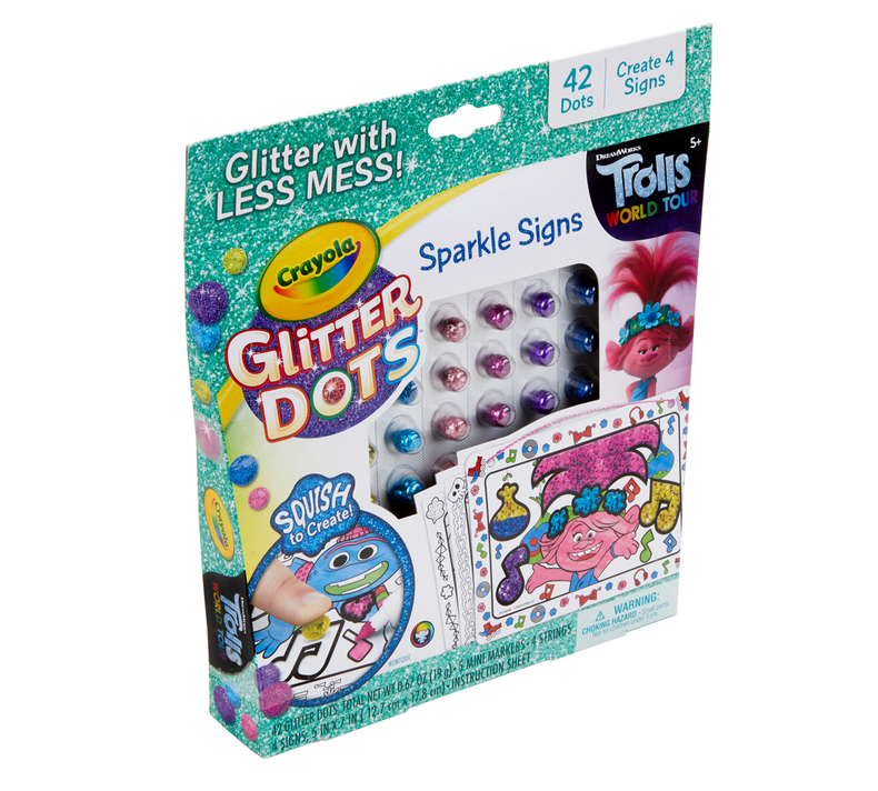 Glitter Dots Trolls World Tour Sparkle Signs