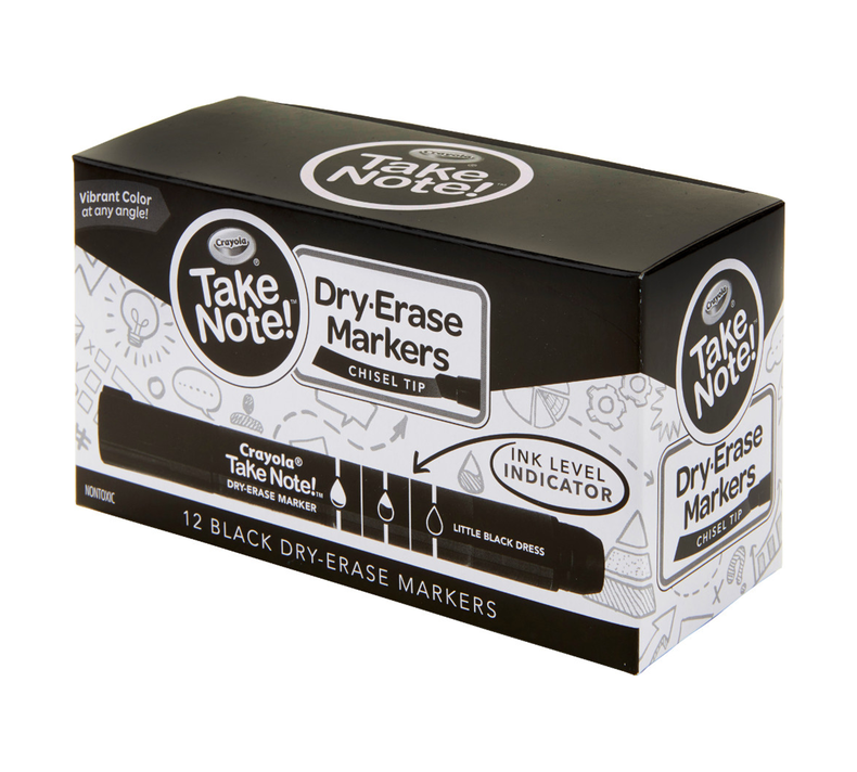 Take Note Black Dry Erase Markers, 12 Count