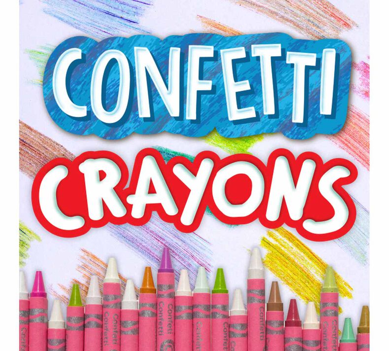 Confetti Crayons, 24 Count