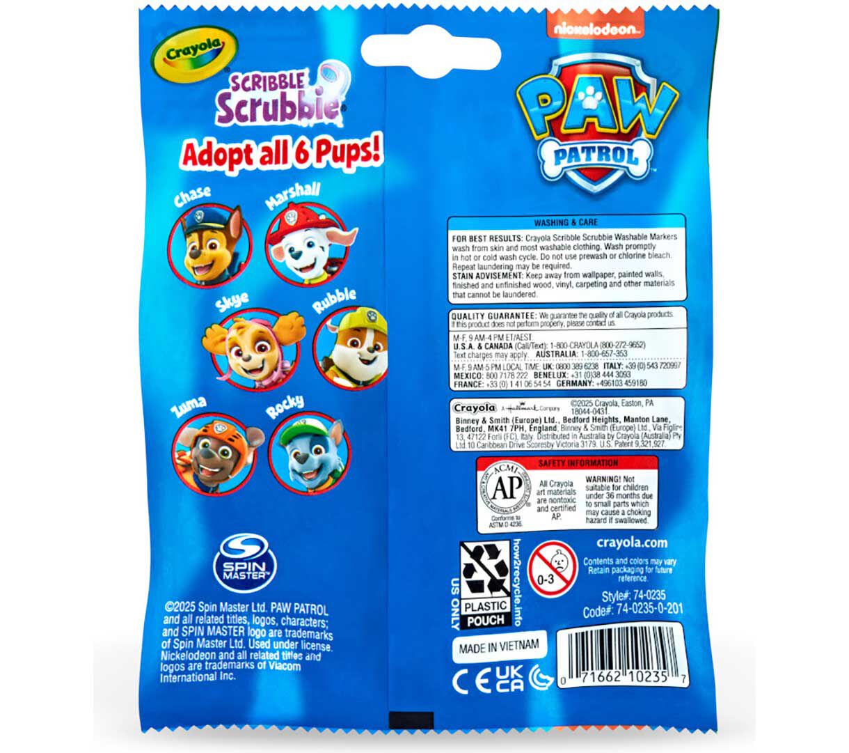 Scribble Scrubbie PAW Patrol, 1 Count