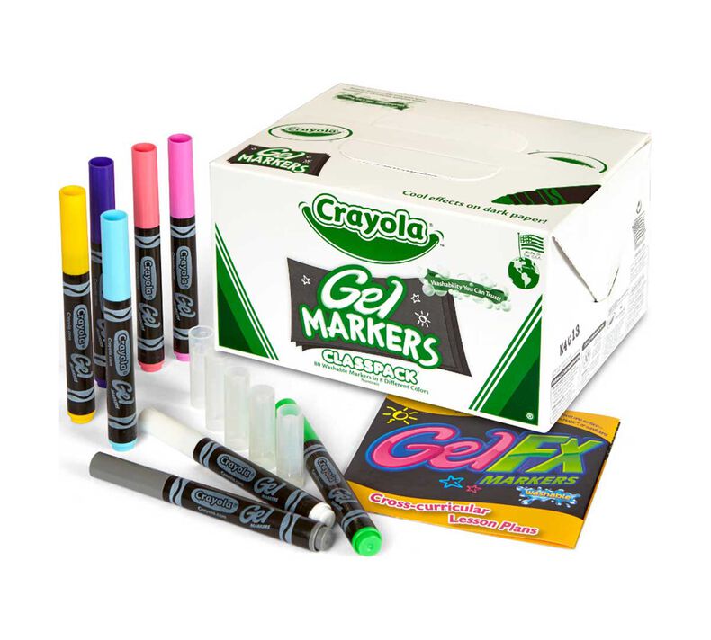 Washable Gel Fx Markers Classpack, 80 Count
