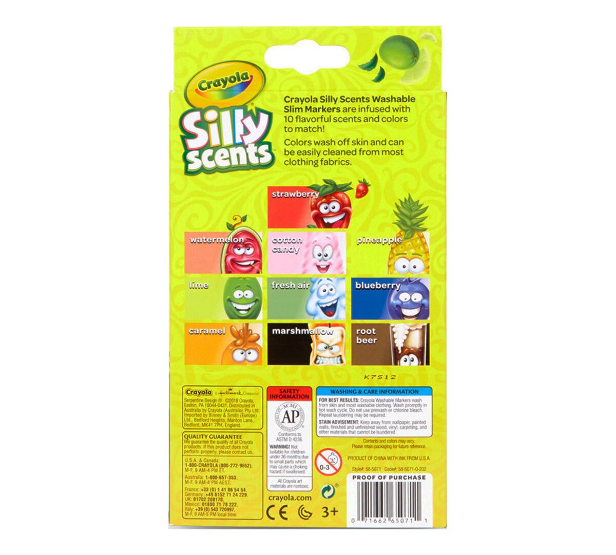 Silly Scents Fine Line Markers, Sweet, 10 Count Crayola