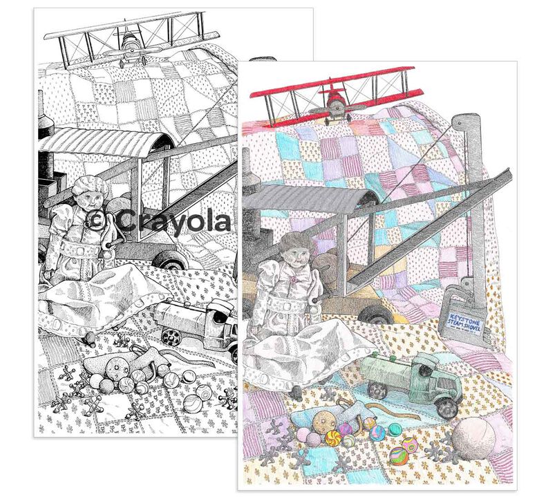 Color Escapes Adult Coloring Kit, Americana