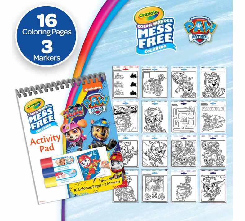 Color Wonder Nickelodeon Mess Free Coloring Pages Gift Set, 3 Pack