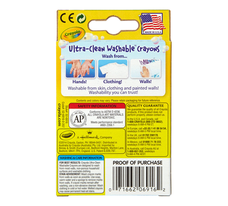 Crayola® 16-Count Standard Washable Crayons