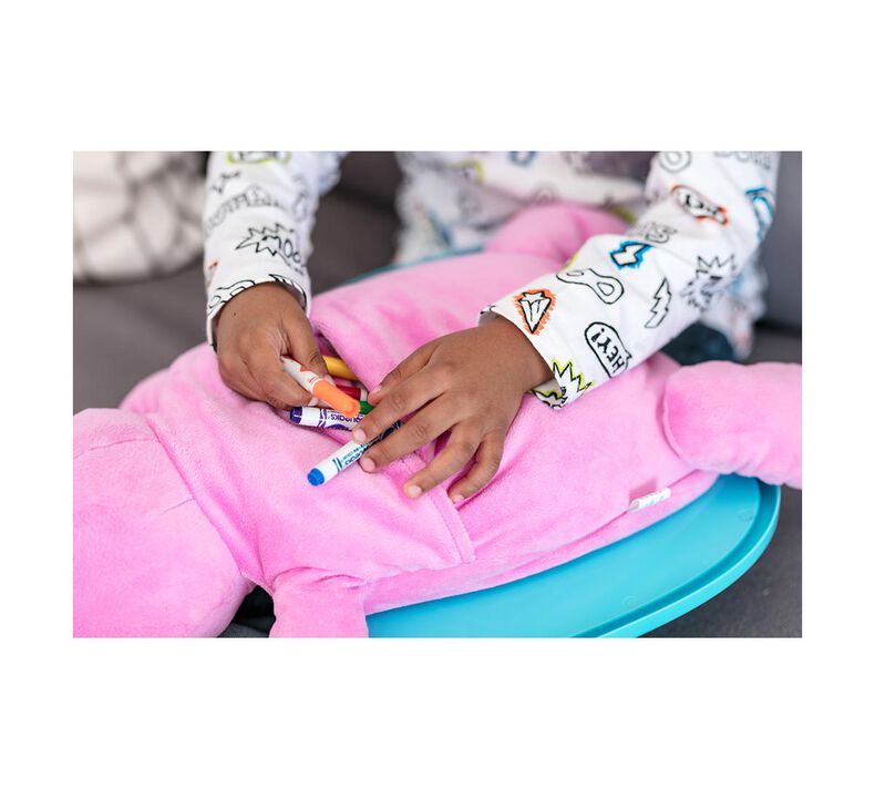 Crayola Travel Lap Desk With Storage Bunny Plush And Markers