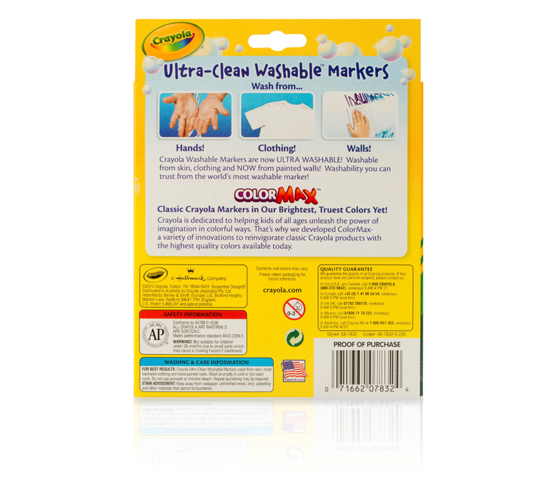 Ultra-Clean Washable Markers, Broad Line, 8 Count, Crayola.com