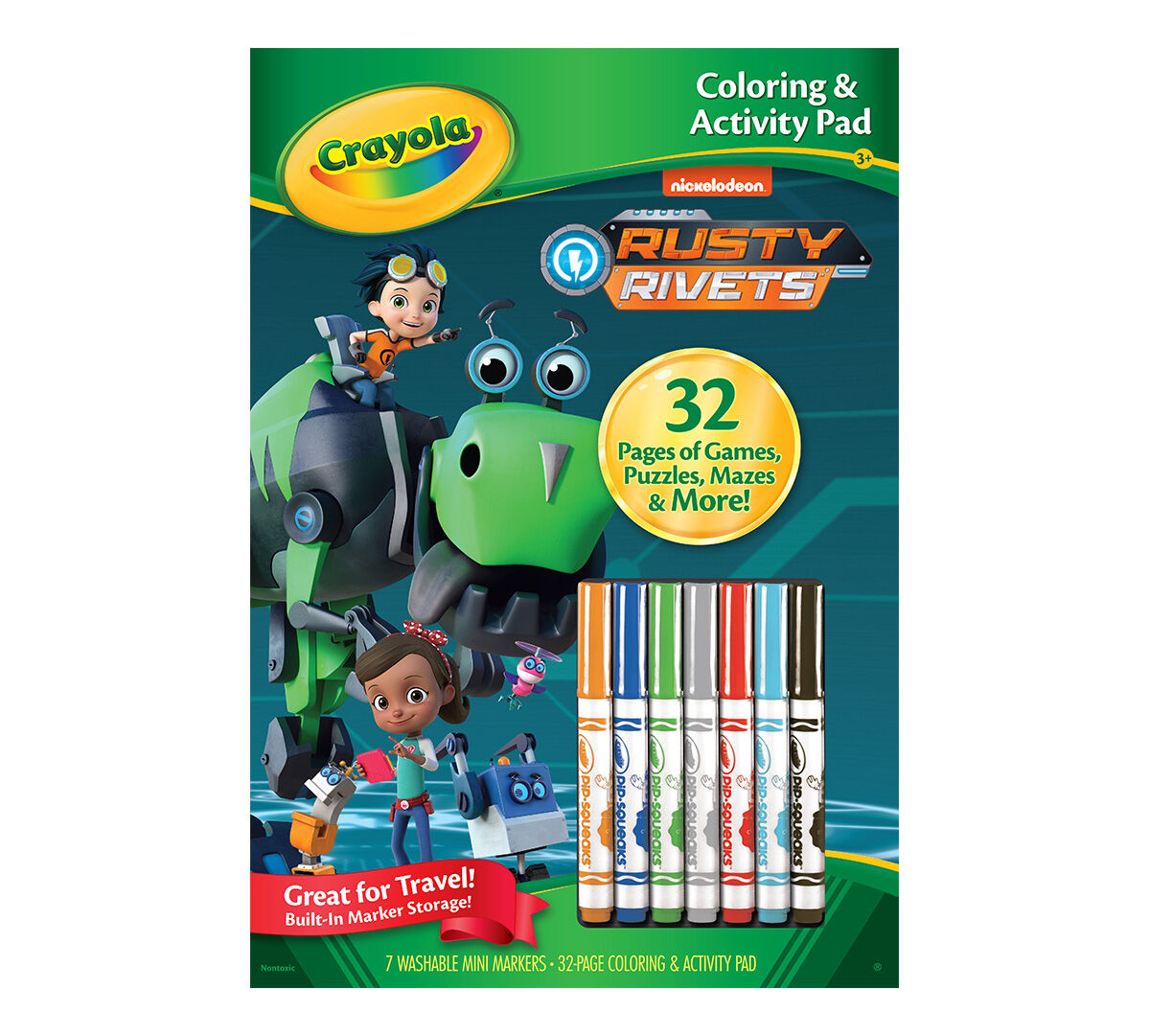 crayola rusty rivets coloring activity pad 7 washable mini