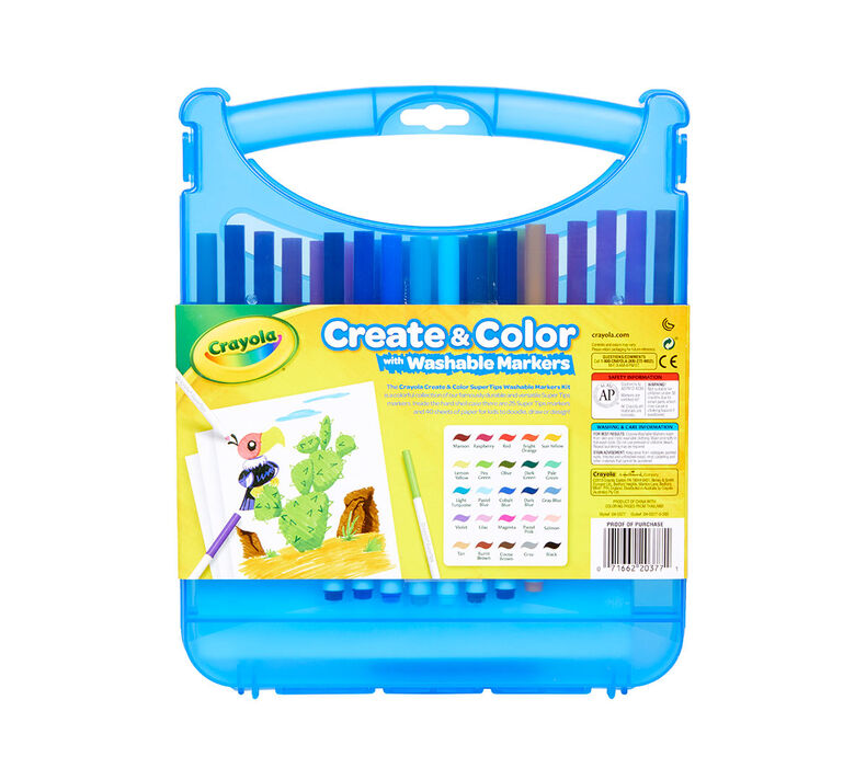Download Crayola Create & Color Super Tips Marker Kit, 25 Super ...