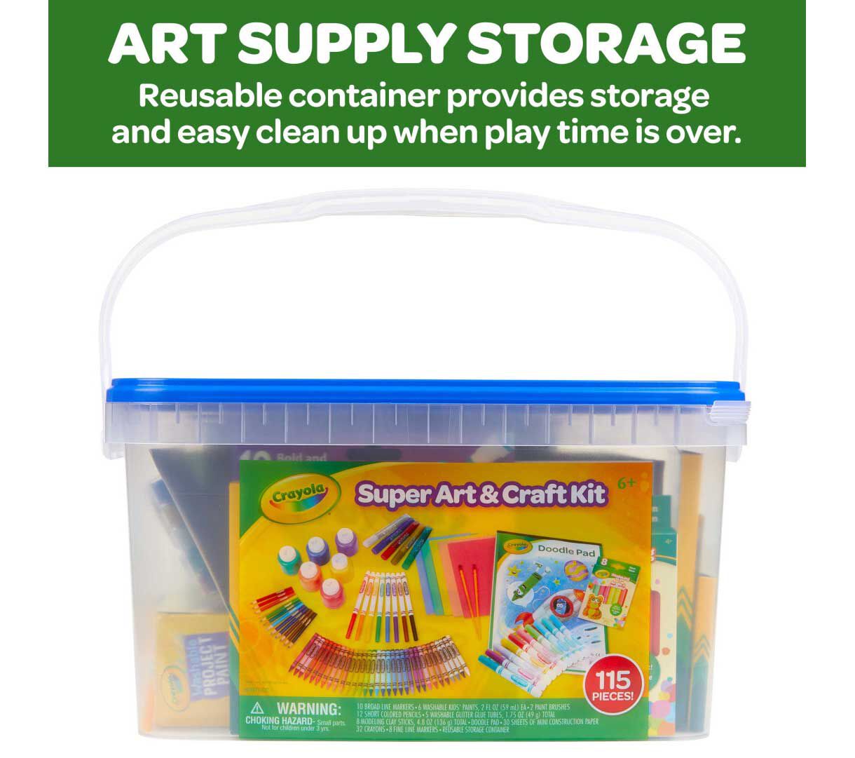 Crayola Art Kit for Kids Art Supplies Tub Crayola
