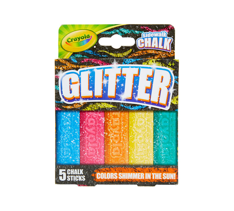 Special Effects Sidewalk Chalk - Glitter, 5 count