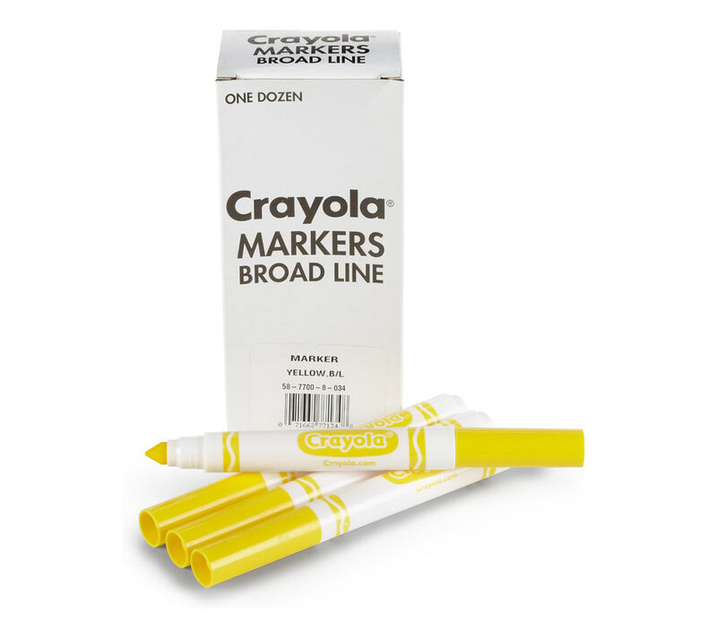 Crayola 12 Count Bulk Broad Line Markers, Black