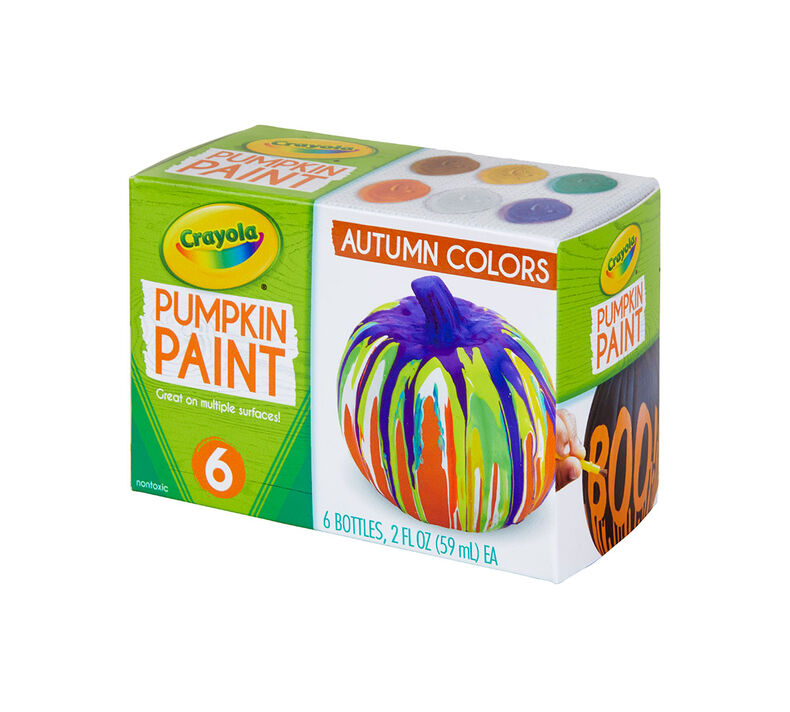 Crayola Pumpkin Paint Kit, 6 Acrylic Paints in Autumn Colors