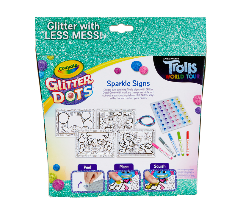 Glitter Dots Trolls World Tour Sparkle Signs