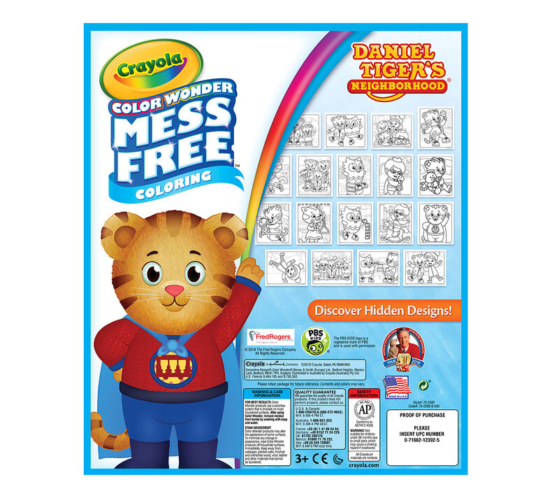 Color Wonder Mess Free Daniel Tiger's Neighborhood Coloring Pages