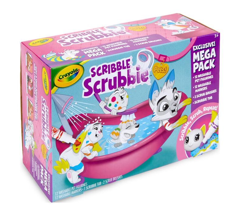 Mega Scribble Scrubbie Set, Toy Pet Playset, Crayola.com