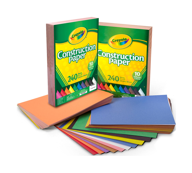 Construction Paper 240 ct, 10 Colors- 2 Pack Bundle