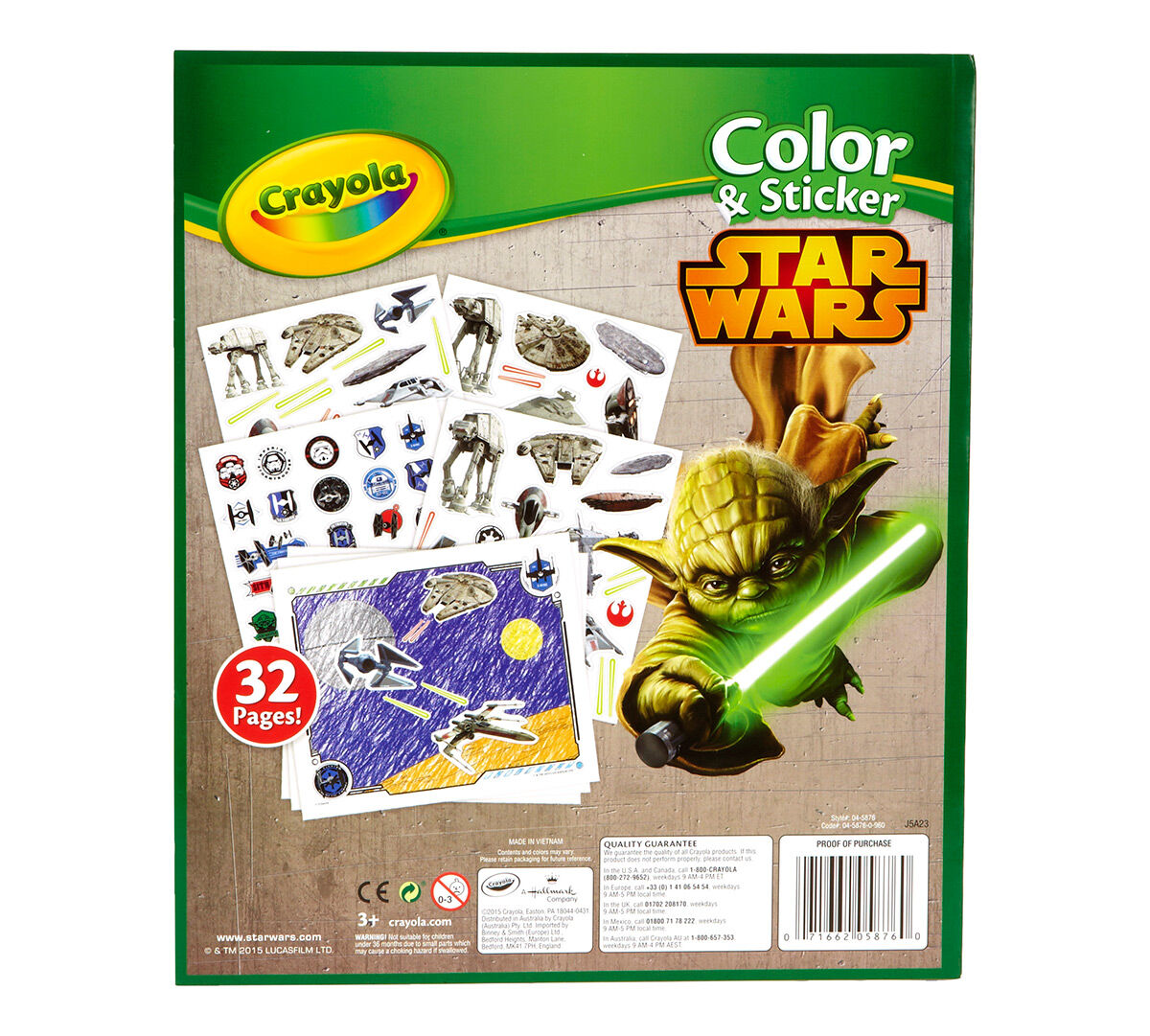 50 IDEAL PARTY BAG GIFT CRAYOLA STAR WARS COLOUR & STICKER BOOK STICKERS 