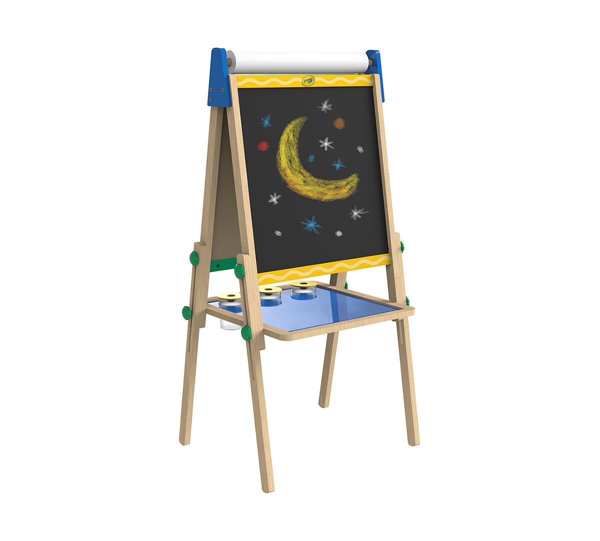 crayola kid s wooden easel dry erase board chalkboard gift for