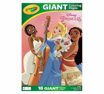 Disney Princess Giant Coloring Pages front view.