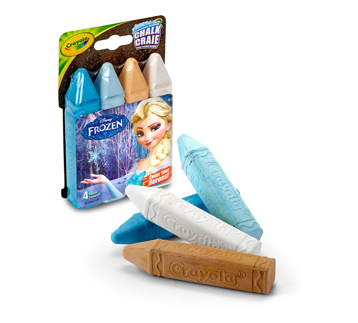 Download Frozen Washable Sidewalk Chalk - Color Your Heroes!, 4 count - Crayola