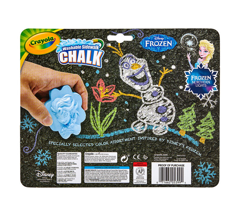 Washable Chalk Shapes, Frozen, 6 count