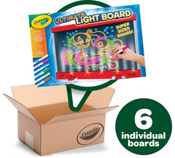 Red Ultimate Light Board Bulk Case, 6 Individual light boards.