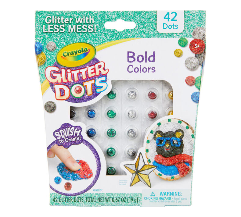 Glitter Dots Refills, 42 Count, Bold Colors