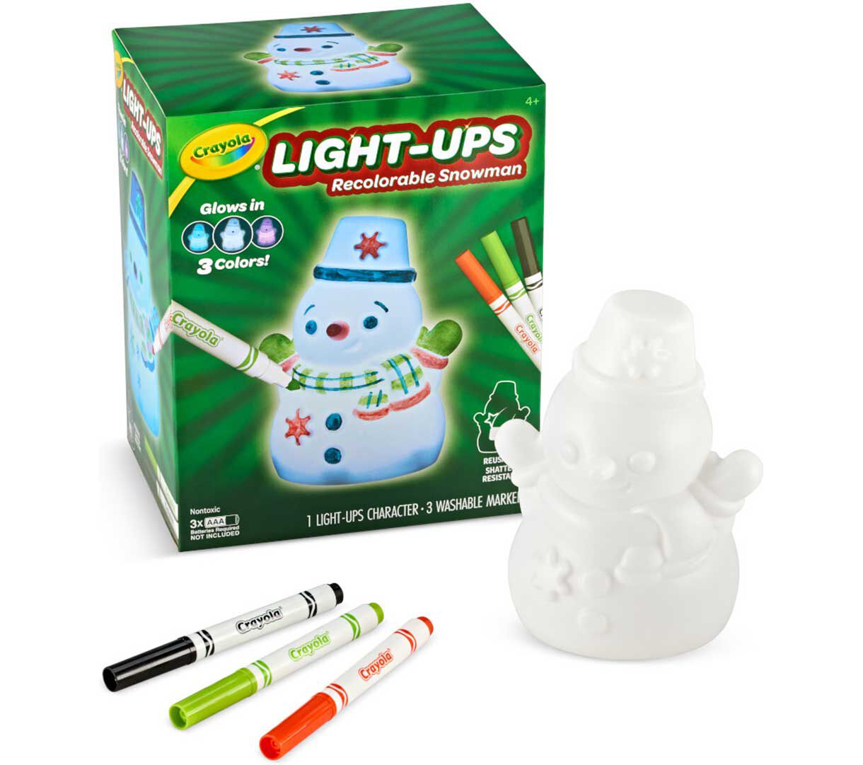 ランキング第1位 Crayola Light-Ups Recolorable Snowman Toy & Decor | Crayola ニンテンドースイッチアクセサリー